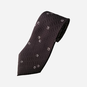 LANVIN PARIS Vintage Mens Silk Necktie Designer Pure Silk Tie For Men Vintage Gift For Him