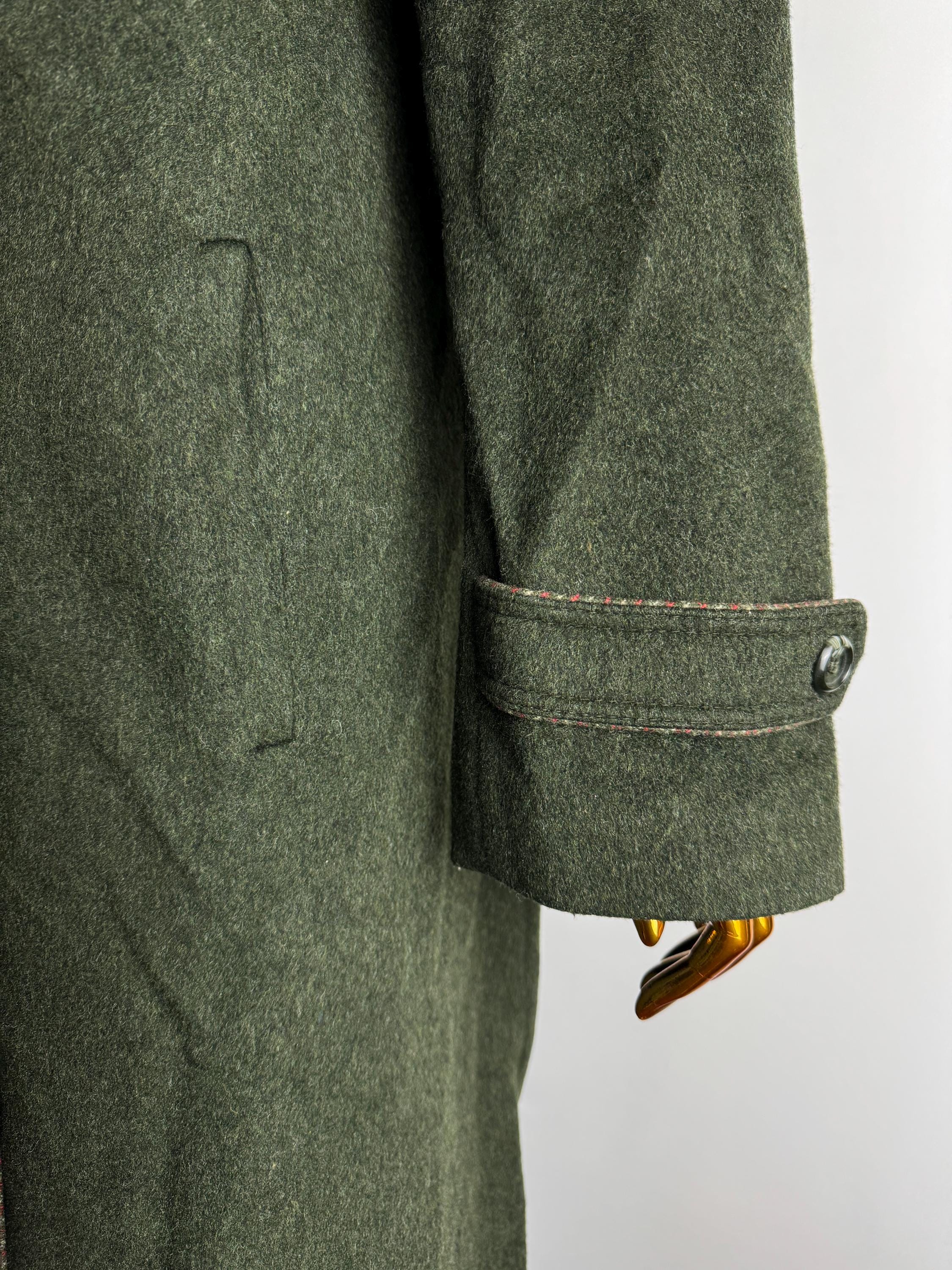 Loden Wool Coat, Womens Austrian Wool Jacket, Green Trachten