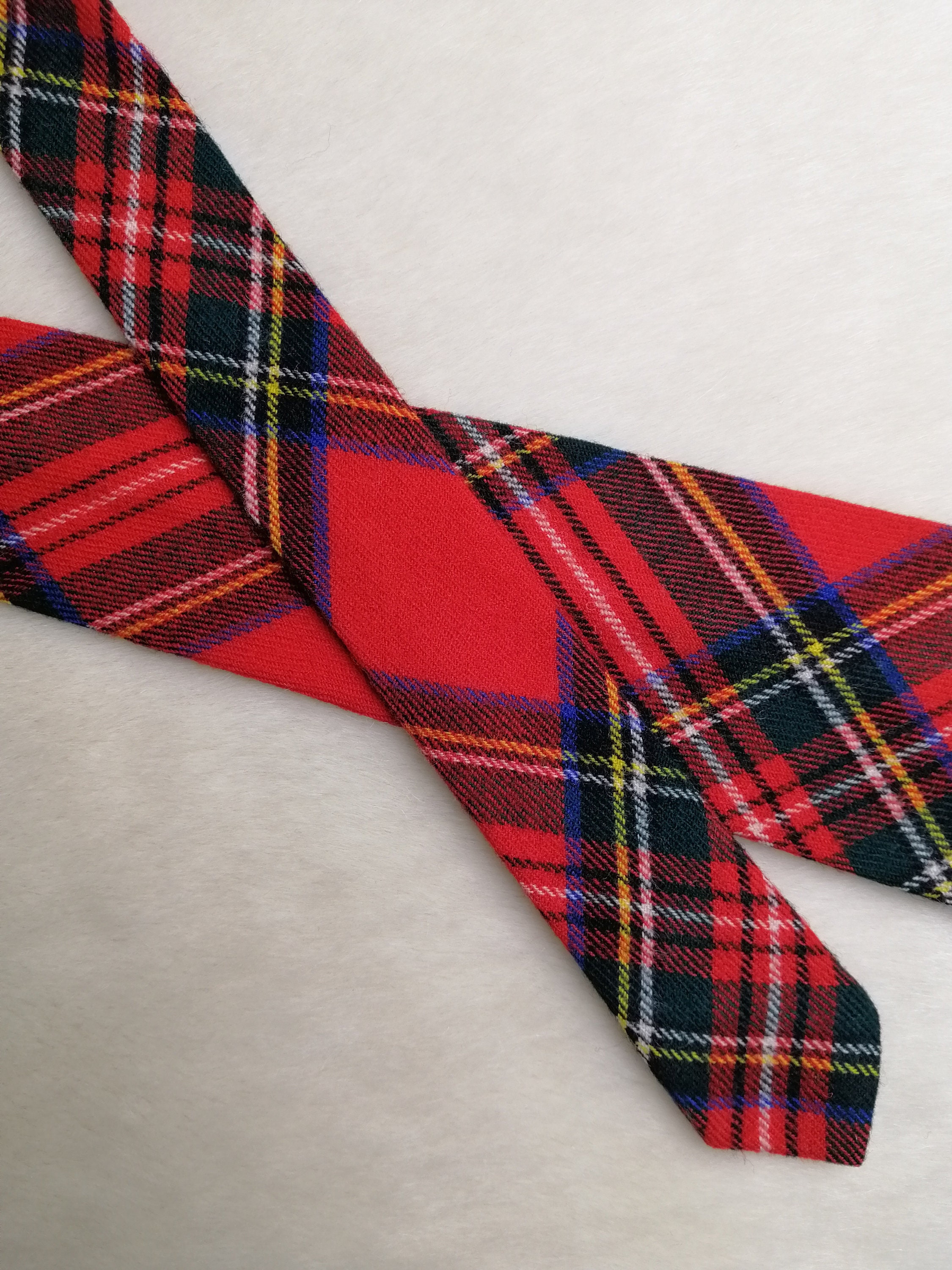 Made In Scotland Tartan Necktie Vintage Wool Scottish Plaid Etsy España