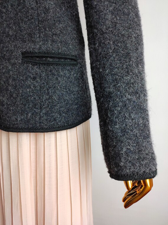 Boiled Wool Jacket, Austrian Wool Cardigan, Oktob… - image 8