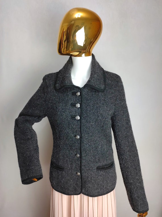 Boiled Wool Jacket, Austrian Wool Cardigan, Oktob… - image 9
