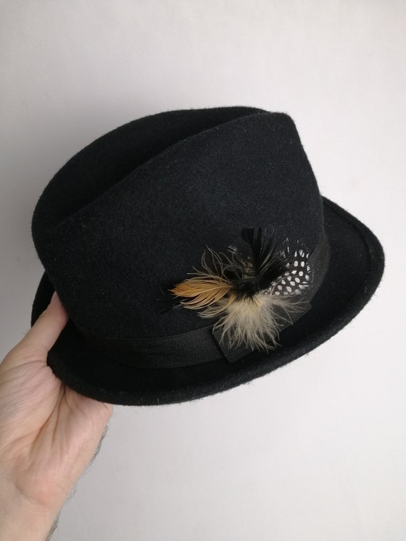 Austrian Wool Fedora, Tyrol Feather Felt Hat, Tra… - image 2