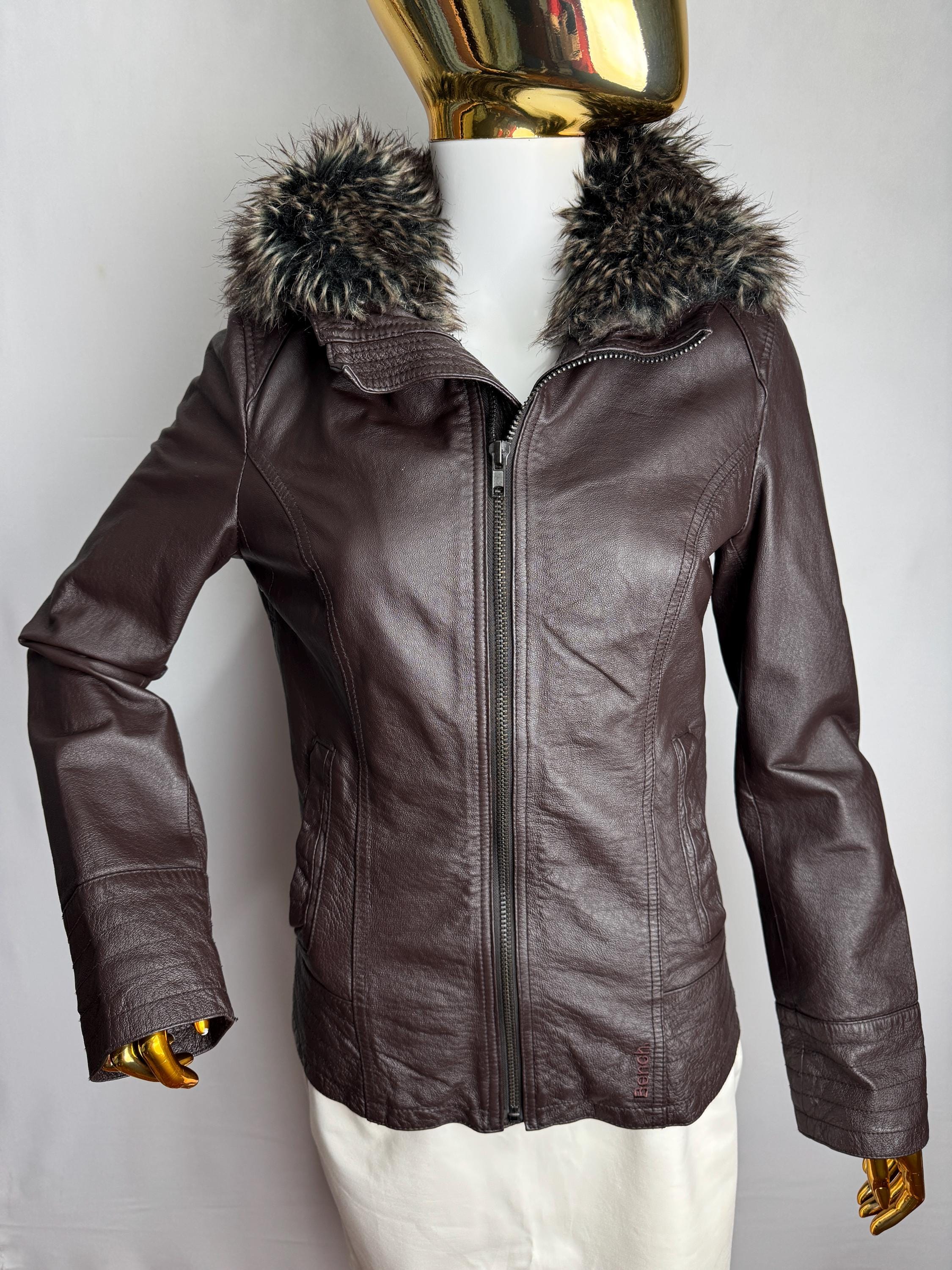 ジャケット・アウター LADY VOLUME vintage leather jacket brown Women leather jacket leather biker vintage leather brown