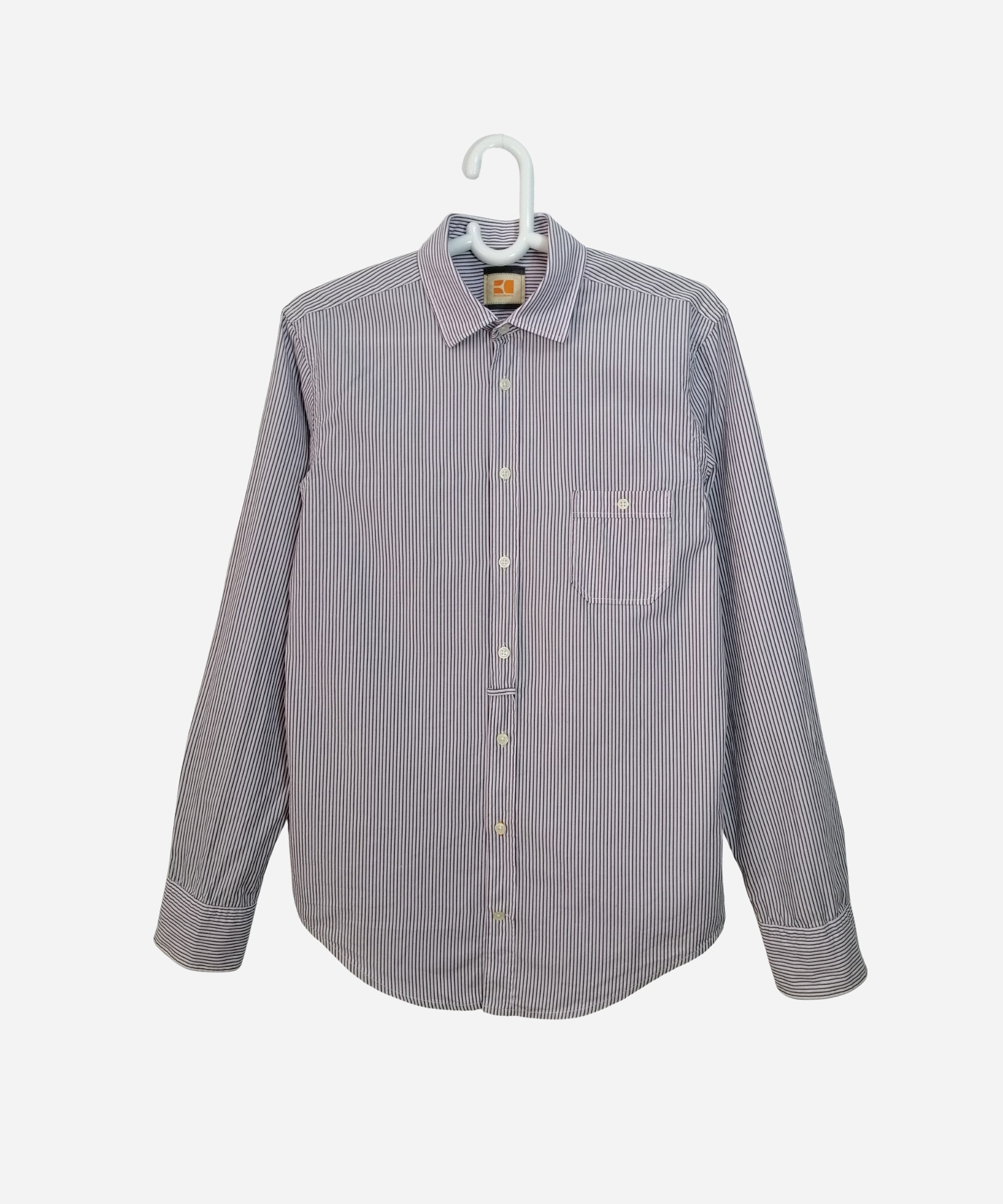 Kjøp Hugo Boss Skjorte Herre - BOSS Slim-fit shirt in Italian satin with  collection print - Lyse Blå