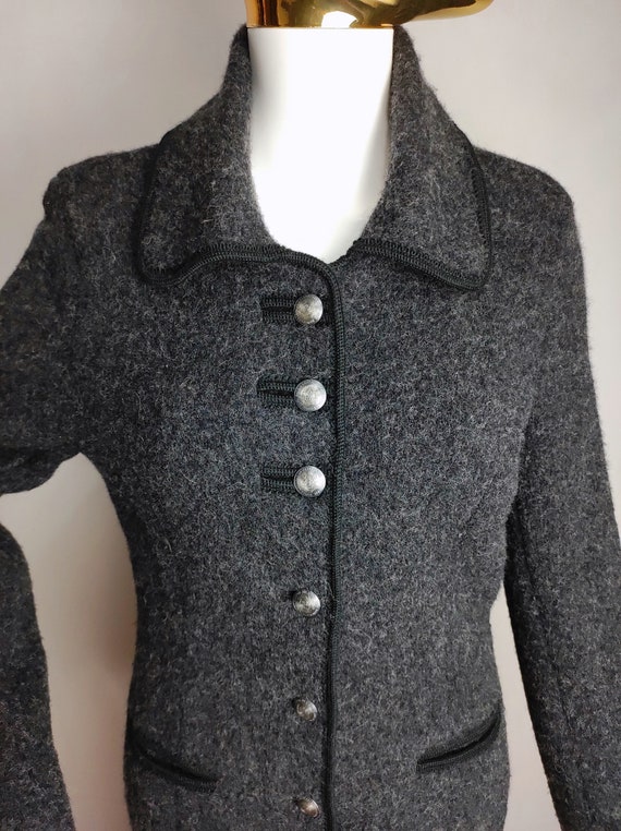 Boiled Wool Jacket, Austrian Wool Cardigan, Oktob… - image 2
