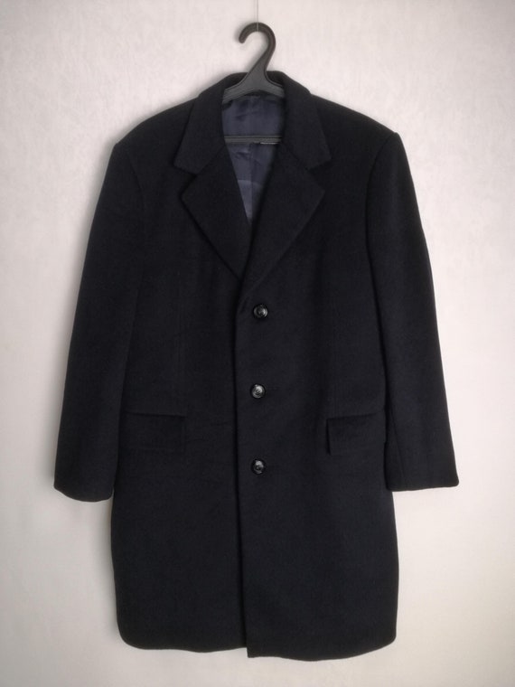 80s Mens Wool Cashmere Coat, Austrian Tyrol Loden Jacket, Single