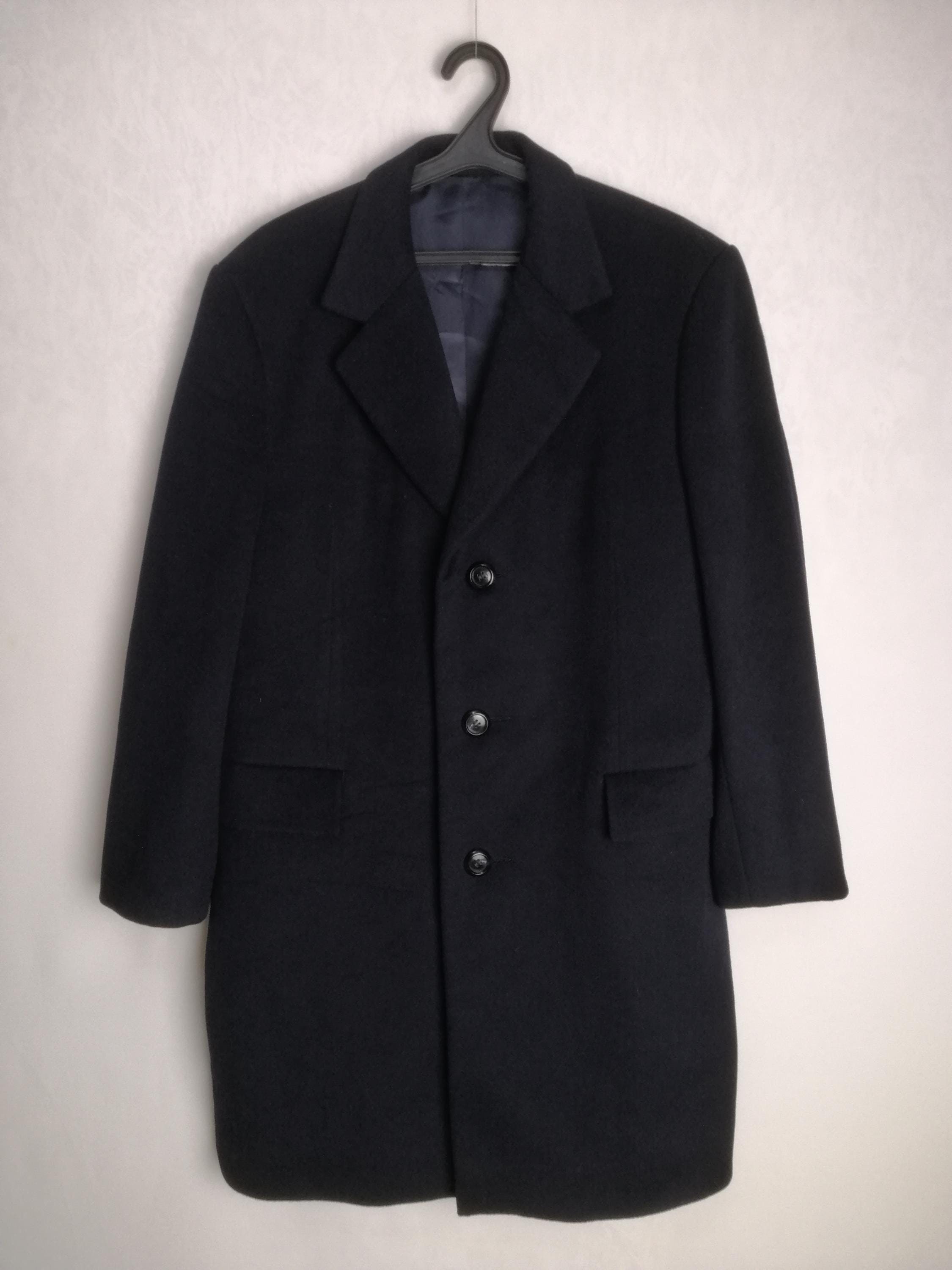 Camel Coat Herren Mantel Kaschmir Wintermantel Klassischer Marine