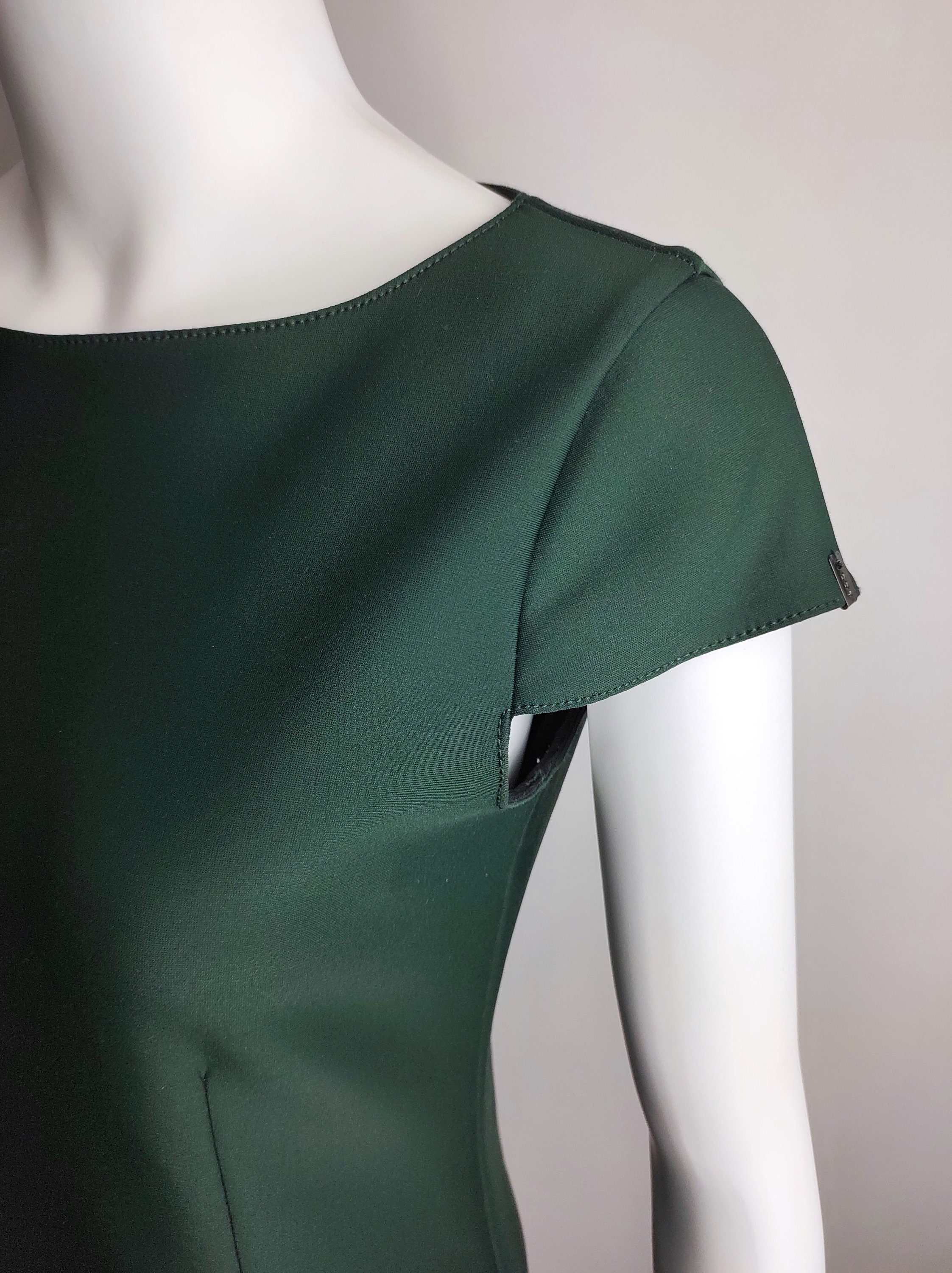 Mini robe en nylon COP COPINE Robe nana verte archive an 2000 Robe droite de createur francais des annees 2000 Robe decontractee minimaliste a manches courtes Taille M Etsy France