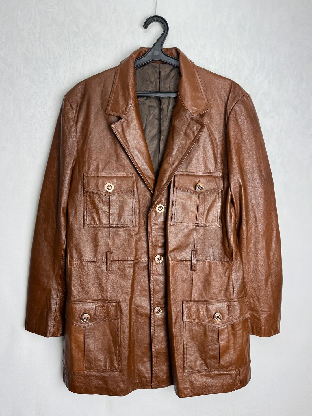 ジャケット・アウター 70s archive nappa leather jacket vintage Women's Vintage 70s Leather Jacket | Brown | Uruguay | Medium - Etsy