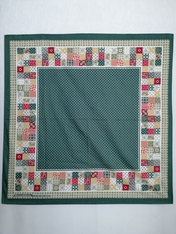 DONALDSON Cotton Scarf, Patchwork Pattern Neckerc… - image 1
