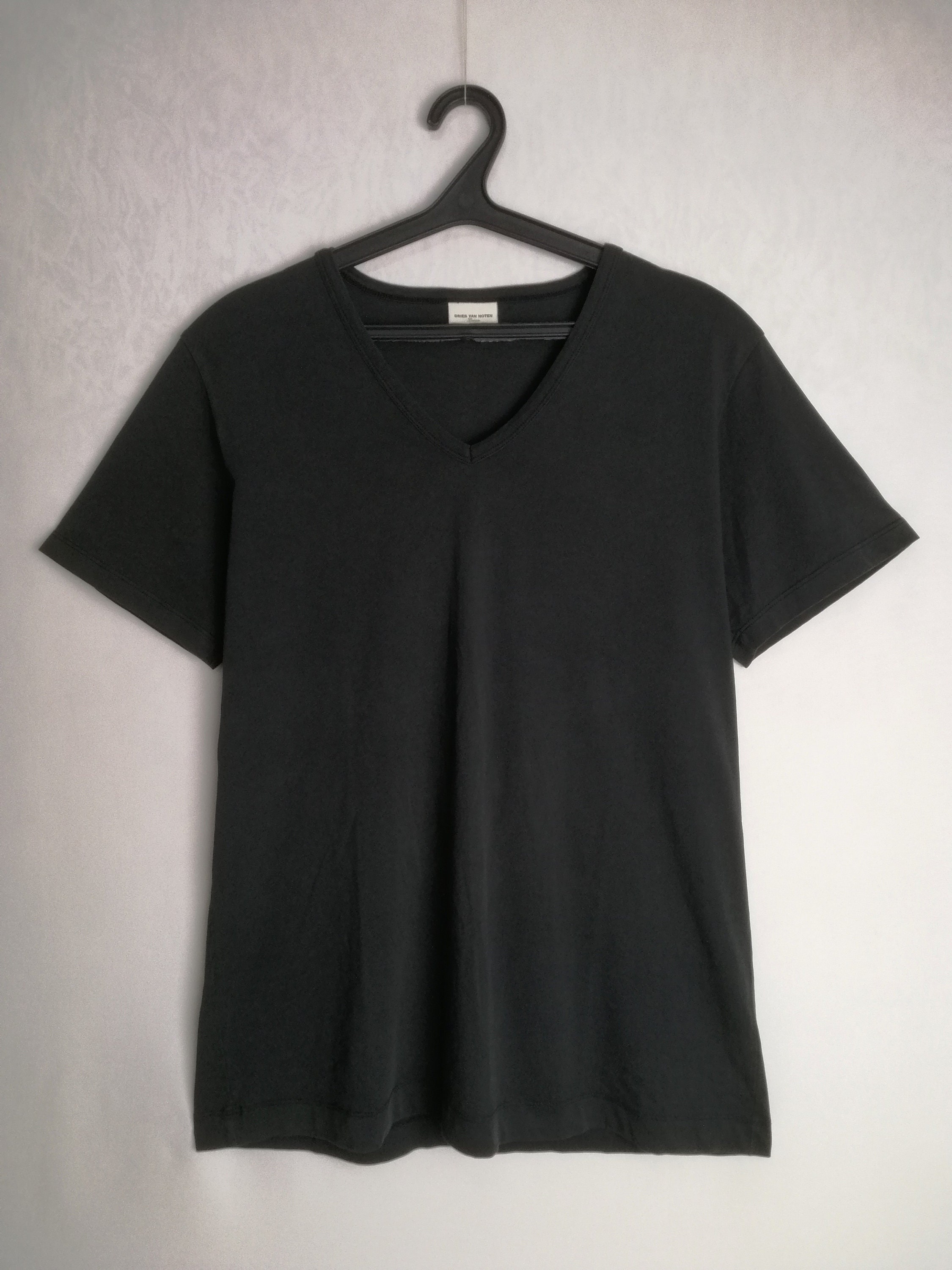 DRIES VAN NOTEN Cotton T-shirt, Y2K Designer Mens Shirt, Unisex