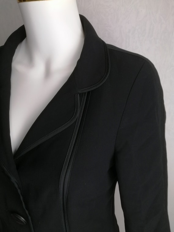 MAX MARA Wool Blend Jacket, Elegant Black Blazer,… - image 7