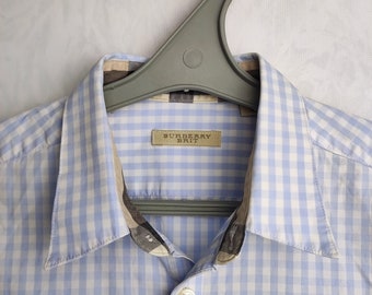 BURBERRY BRIT Gingham Check Shirt, 90s Burberrys of London Shirt