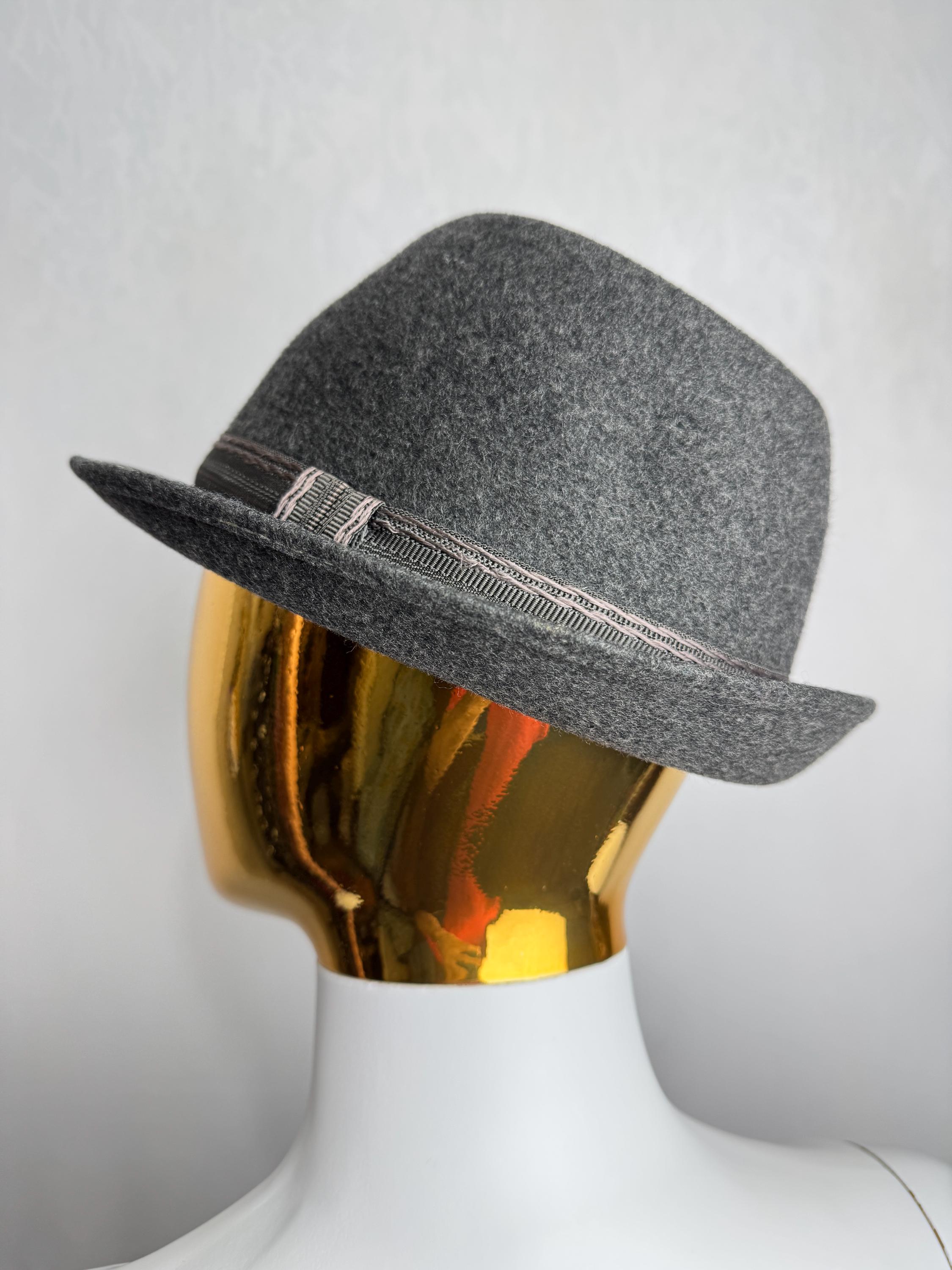 Tyrolean Felt Hat, 70s Oktoberfest Hat, Austrian Wool Fedora 