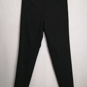 MAX MARA Wool Pants, Y2K Italian Designer Trousers, Womens Black Cigarette Pants, Minimalist Slim Fit Trousers, 90s Wool Trousers, Size 8