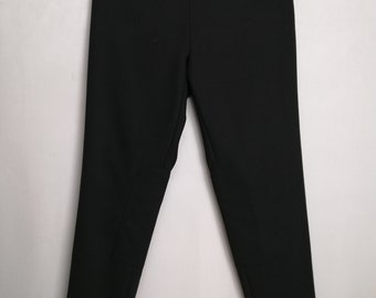 MAX MARA wollen broek, Y2K Italiaanse designerbroek, dames zwarte sigarettenbroek, minimalistische slim fit broek, jaren 90 wollen broek, maat 8