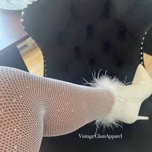 White Fishnet Stockings - Etsy