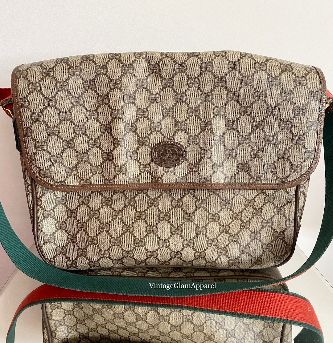 Men Gucci Messenger Bag Crossbody Shoulder Monogram Flap Canvas