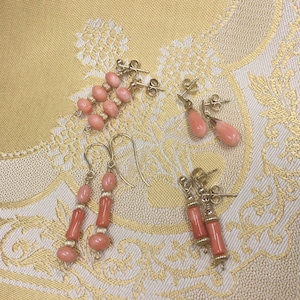 9ct Gold CORAL earrings ; Four Styles; Coral Beads;  Handcrafted and Designed using Coral beads and 9carat gold findings; Summer Gifts;