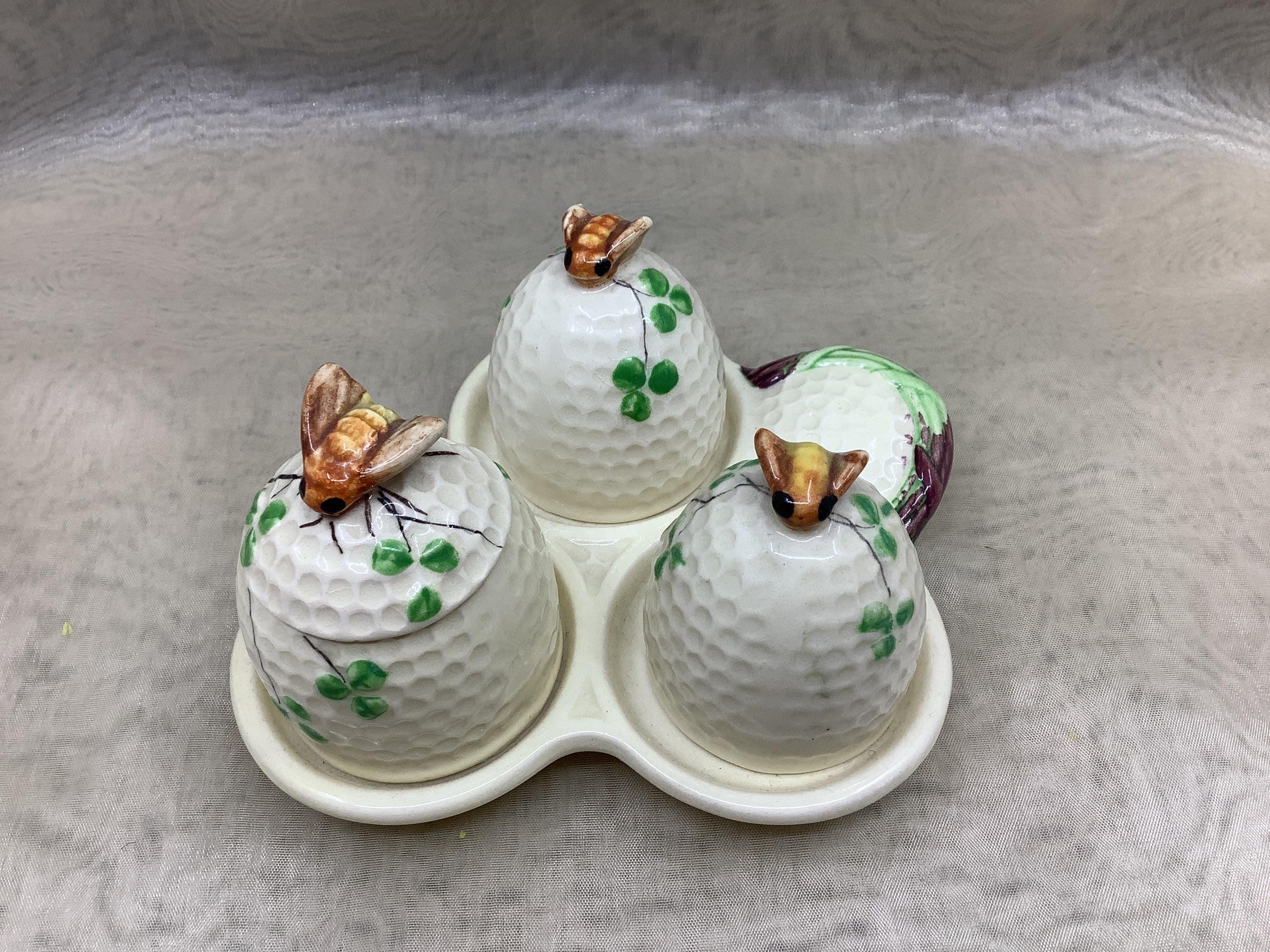 Vintage Sylvia China: Bee & Clover Butter Dish or Cruet Set - Etsy
