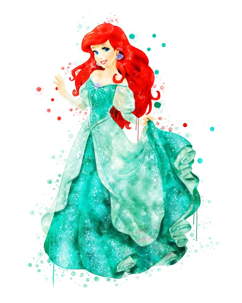 Disney Princess Ariel Aquarell ariel Print Ariel Printable | Etsy