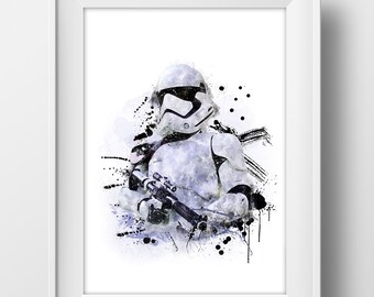 Star Wars Stormtrooper Watercolor Stormtrooper Print Star Wars Poster Star Wars Wall Art Star Wars Gift Stormtrooper Poster Instant Download