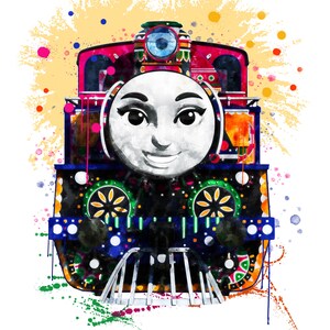 Thomas and Friends Print Ashima the Train Watercolor Ashima - Etsy