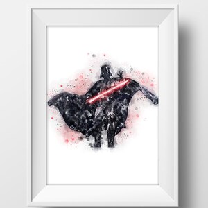 Star Wars Poster Darth Vader Print Star Wars Darth Vader Watercolor ...