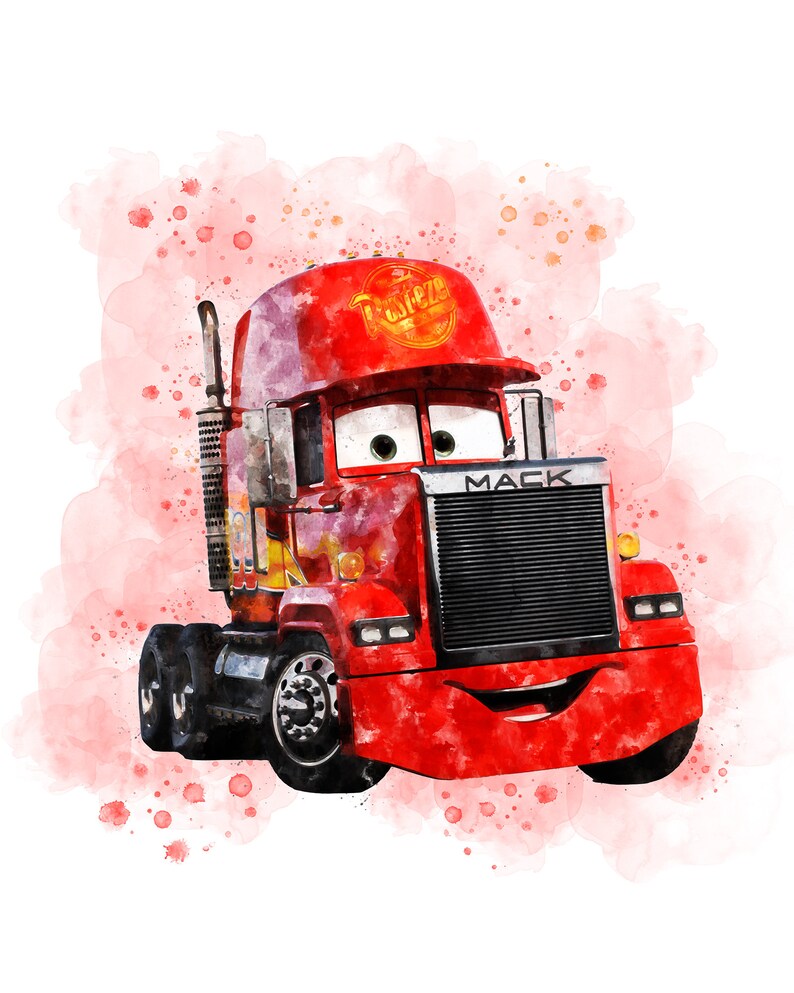 Mack Truck Disney Cars Print Disney Cars Watercolor Disney