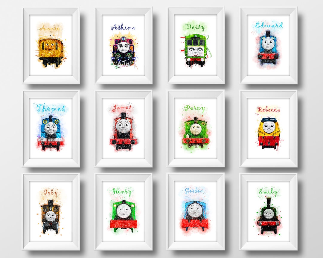 12 Set of Prints Thomas and Friends Watercolor Thomas and Friends ...