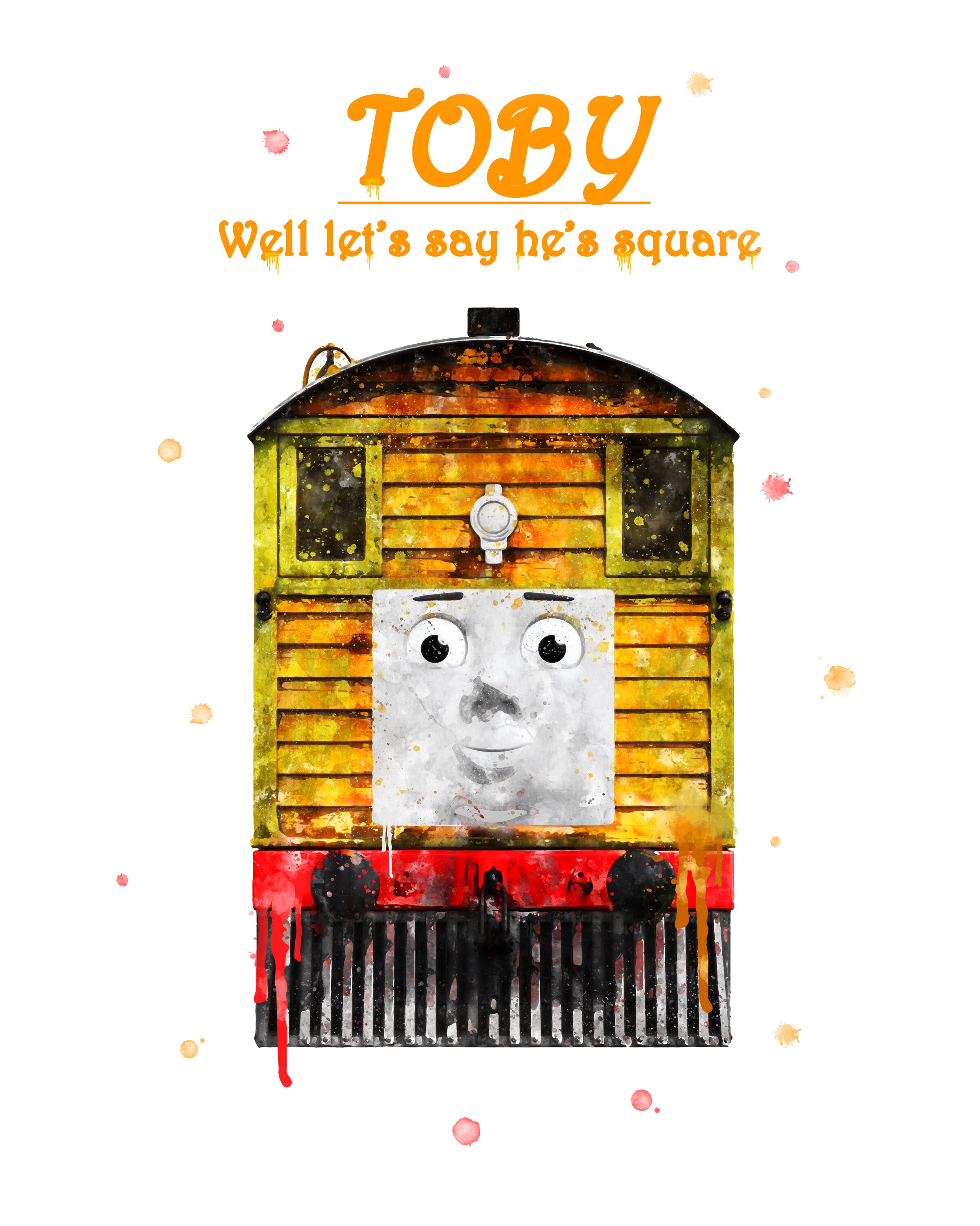 Prints Thomas And Friends Watercolor Art Print Thomas Poster Tank Engine Thomas The Train ...