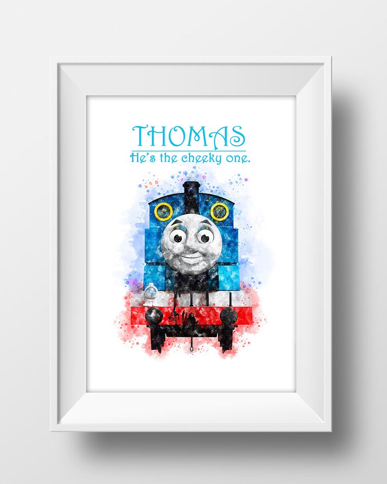 Thomas and Friends Poster Thomas Watercolor Print Thomas - Etsy
