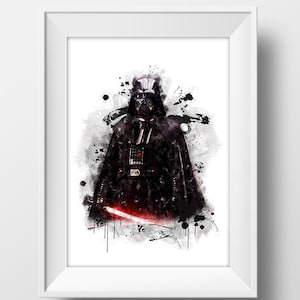 Star Wars Darth Vader Watercolor Darth Vader Wall Art Star Wars Wall Decor Darth Vader Print Star wars Printable Darth Vader Poster Download