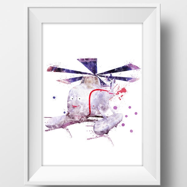 Thomas And Friends Poster Harold the Helicopter Thomas Printable Thomas And Friends Print Harold the Helcopter Watercolor Instant Download