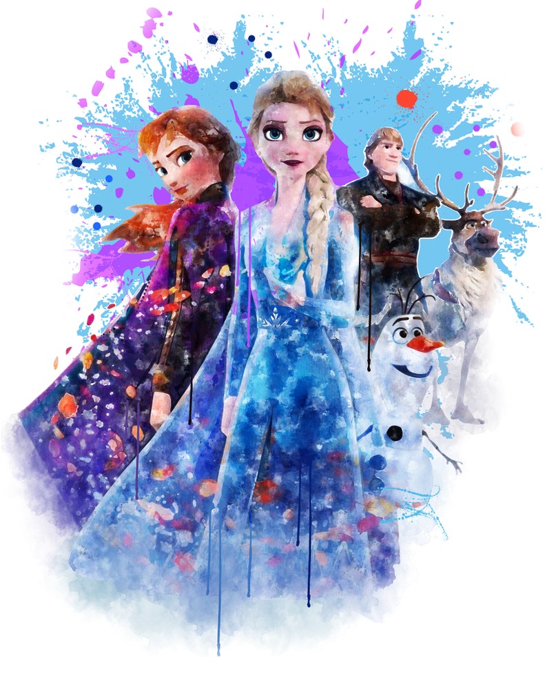 Frozen Poster Frozen Watercolor Anna Elsa Olaf Frozen 2 | Etsy