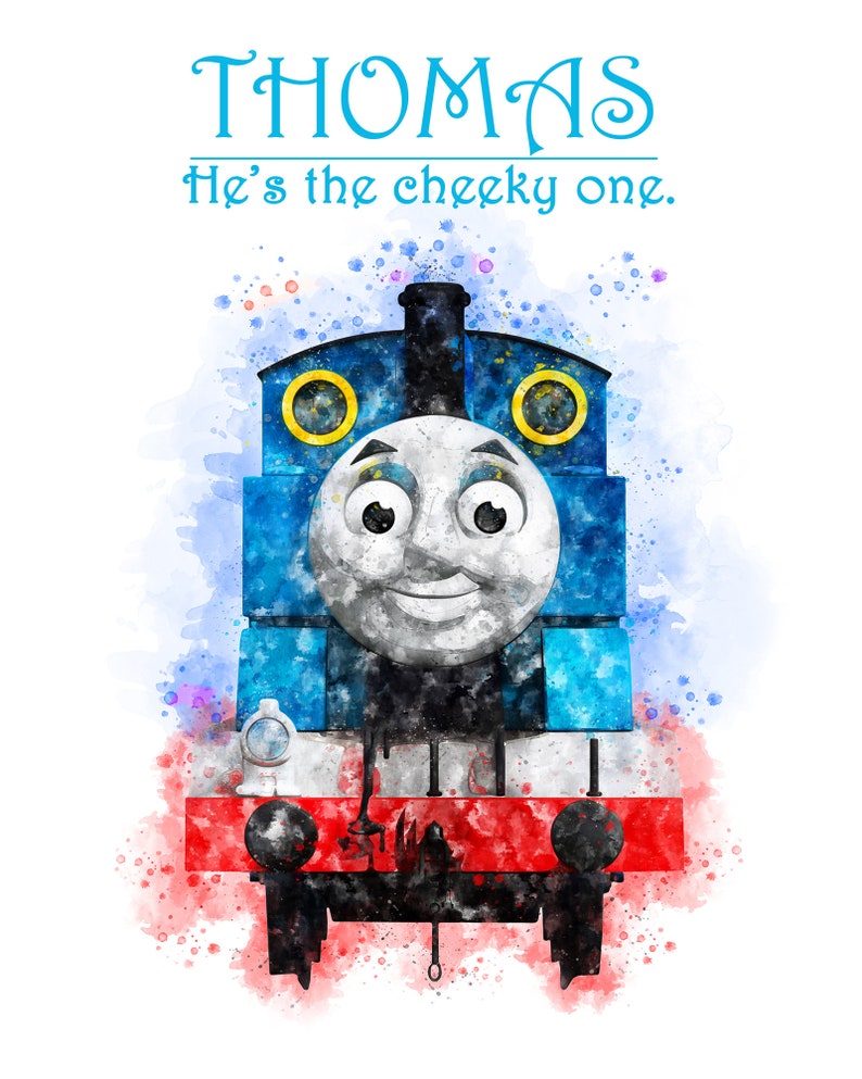 Thomas and Friends Poster Thomas Watercolor Print Thomas | Etsy