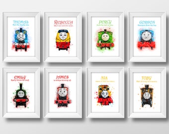 thomas train print etsy