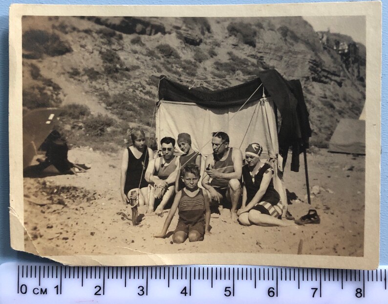 Vintage Beach Family Photographs Swimming Sand Pier Ice Cream Couples Children Social History Collectable Art Fashion Photo Collection #053