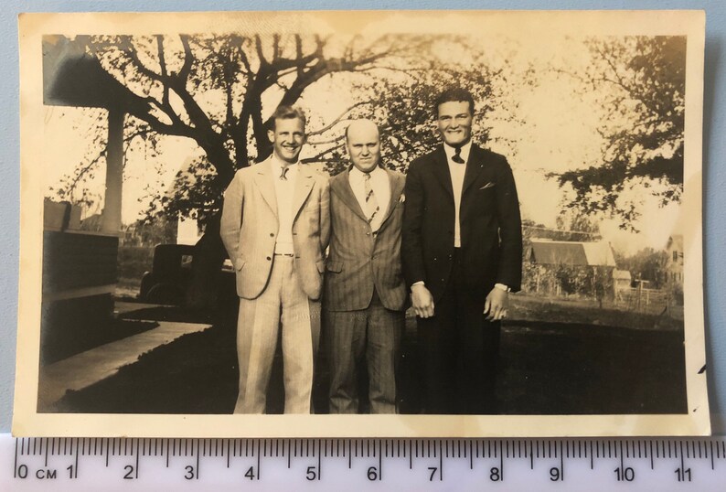 Vintage Photograph Handsome Groups of Men Friends Buddies Best Mates Lovers Affectionate Men Hunk Jock Gay Interest Photo Collection #073