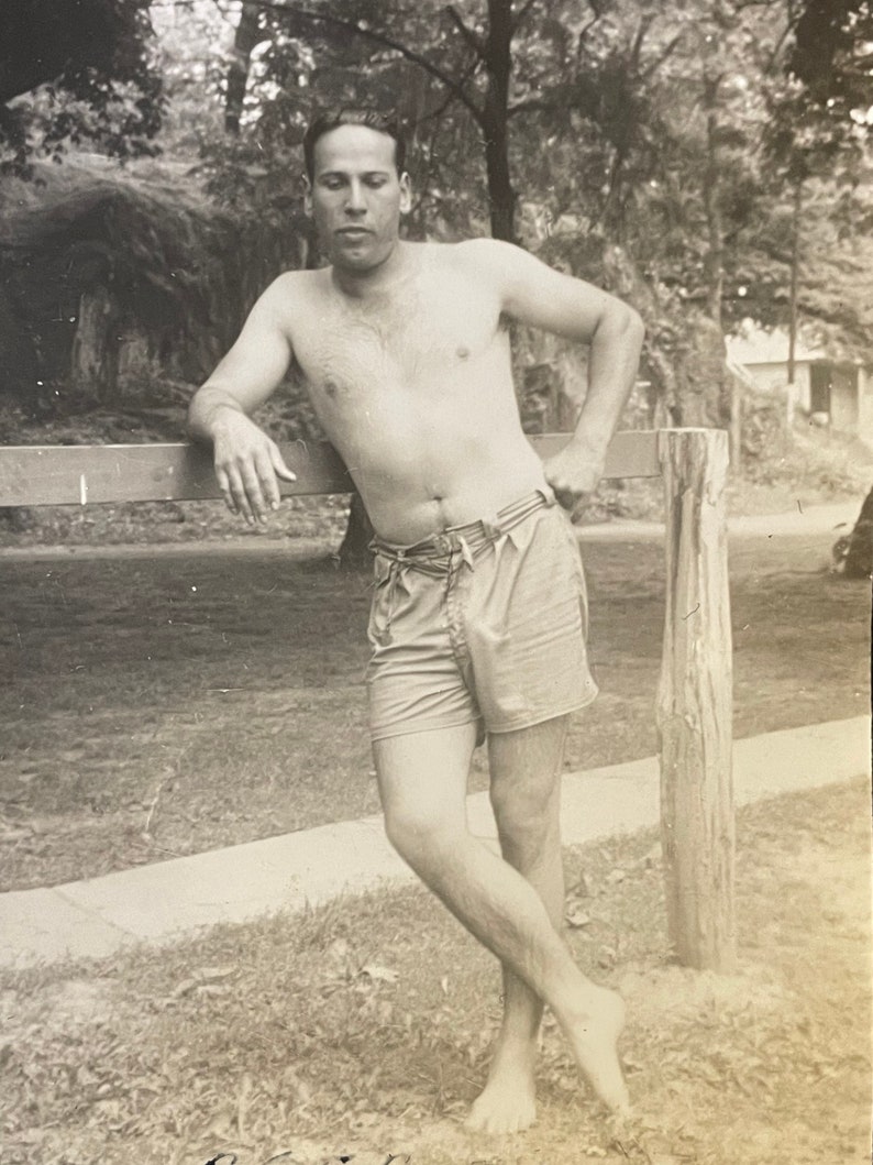 Vintage Photography Handsome Man Jock Naked Dad Bod Photograph - Etsy