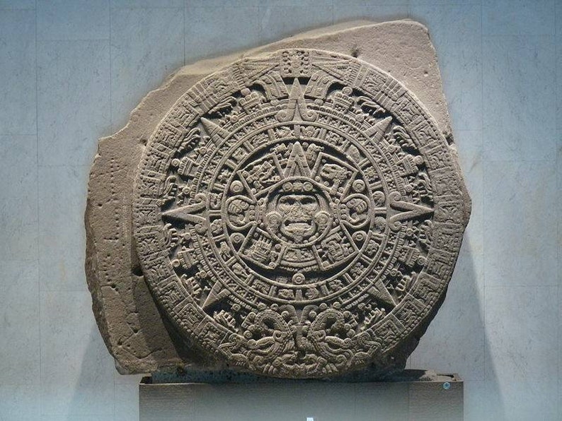 Silver Aztec Calendar Coin Ring. GUARANTEED FIT Etsy