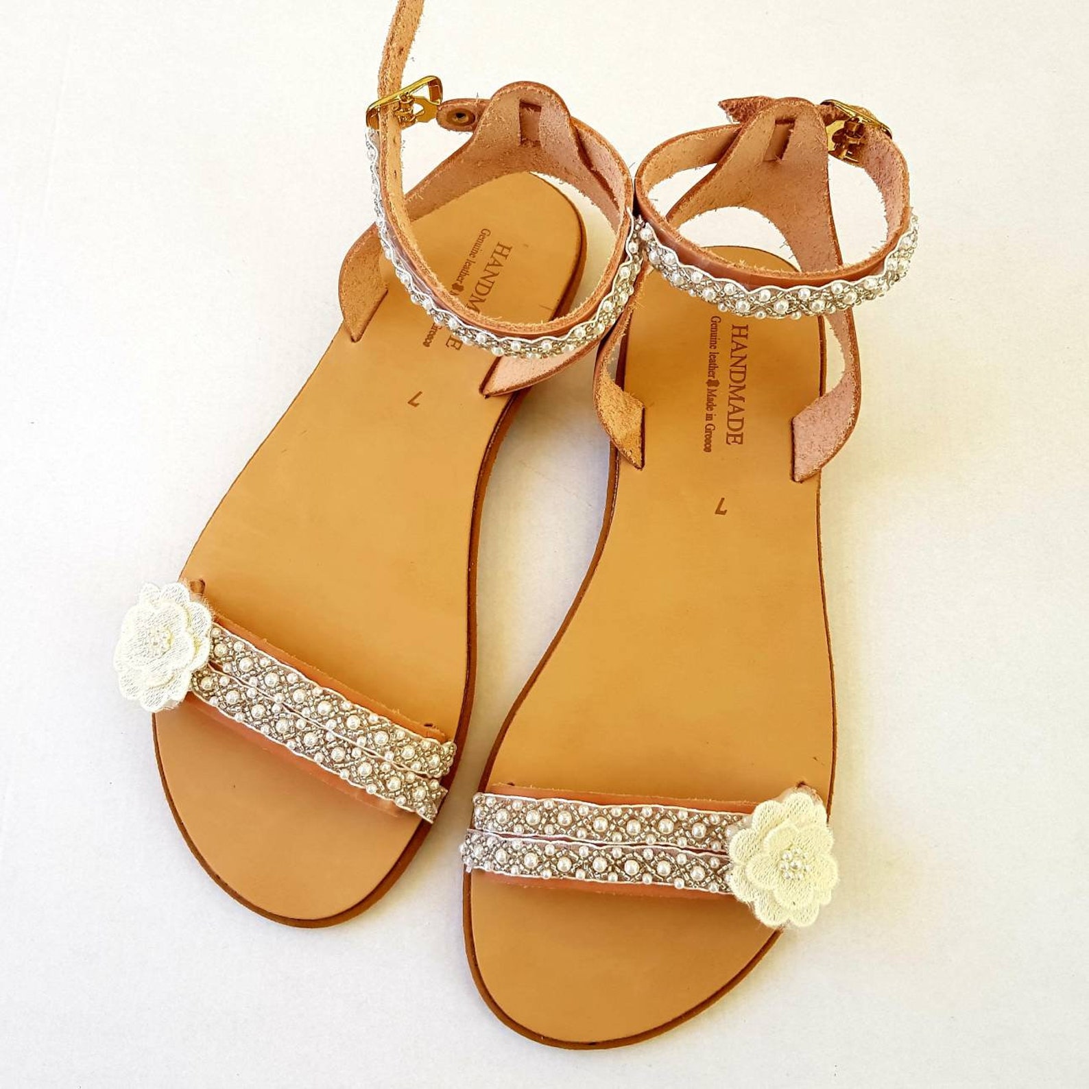 Sandalias de boda / sandalias de novia / sandalias de cuero / Etsy