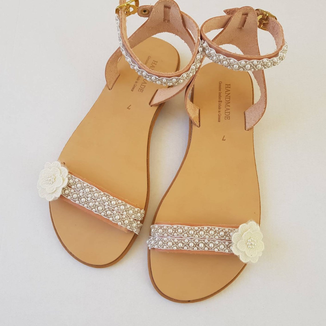 Sandalias de boda / sandalias de novia / sandalias de cuero / Etsy