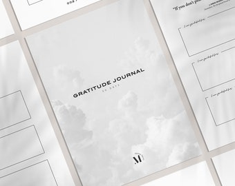 Gratitude journal printable, PDF, A4,  Mindfulness Journal, Daily gratitude, Printable Journal, Instant download,