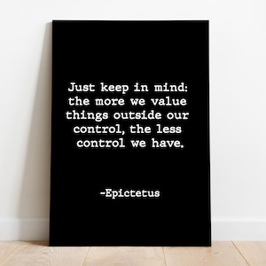 Stoic quote, Epictetus, Stoic Poster, Aesthetic Room Decor,  Life quote, Instant download, Wall art, Marcus Aurelius