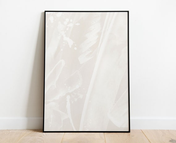 Beige Wall Art, Abstract Art Print, Neutral Art Print, Cream wall art, Minimal Art, Aesthetic room decor. Brush Stroke Wall Art, Fine art