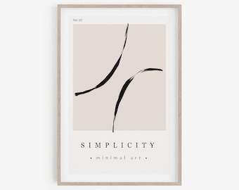Minimalist Abstract Art Print, Contemporary Wall Decor (Digital Download)