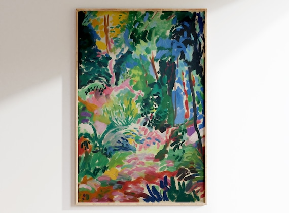 Vibrant Garden Escape | Printable Wall Art | Henri Matisse Inspired Fauvism | Abstract Colorful Wall Decor | Lush & Whimsical Home Accent