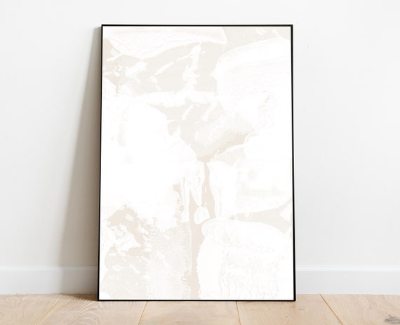 Beige Wall Art, Abstract Art Print, Neutral Art Print, Cream wall art, Minimal Art, Aesthetic room decor. Brush Stroke Wall Art, Fine art