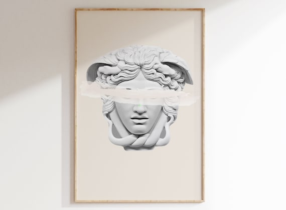 Medusa statue, Greek mythology art, Greek Decor, Aesthetic room decor, Medusa, greek goddess statue.